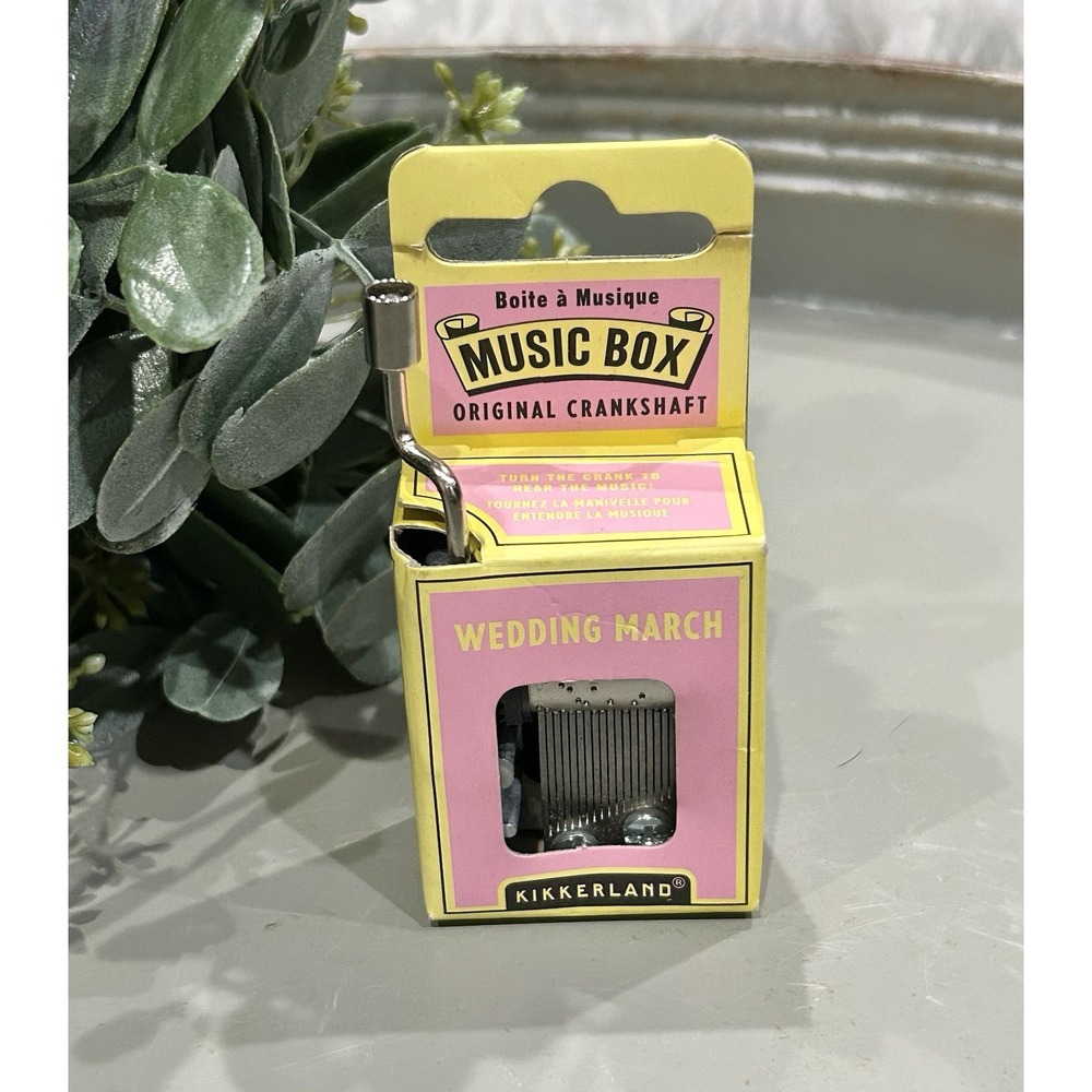 Wedding March Kikkerland Original Hand Crank Mini Music Box Wind-Up Novelty Song